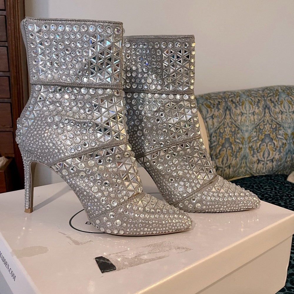 Steve Madden Crystal Ankle Boots